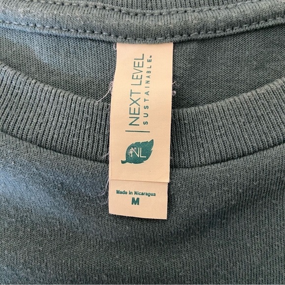 Next Level Sustainable Men’s  SS. T-Shirt- Green Size M - Picture 4 of 5